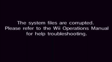 The System Files are corrupted Wii Error 🔥 ￼