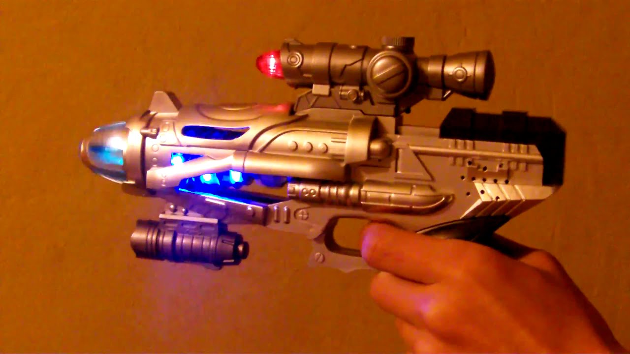Pistola Con Luces Y Sonido. Con 37 YouTube