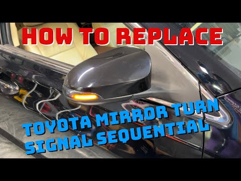How to Replace Toyota Mirror LED Turn Signal Avalon Corolla Camry Prius Venza