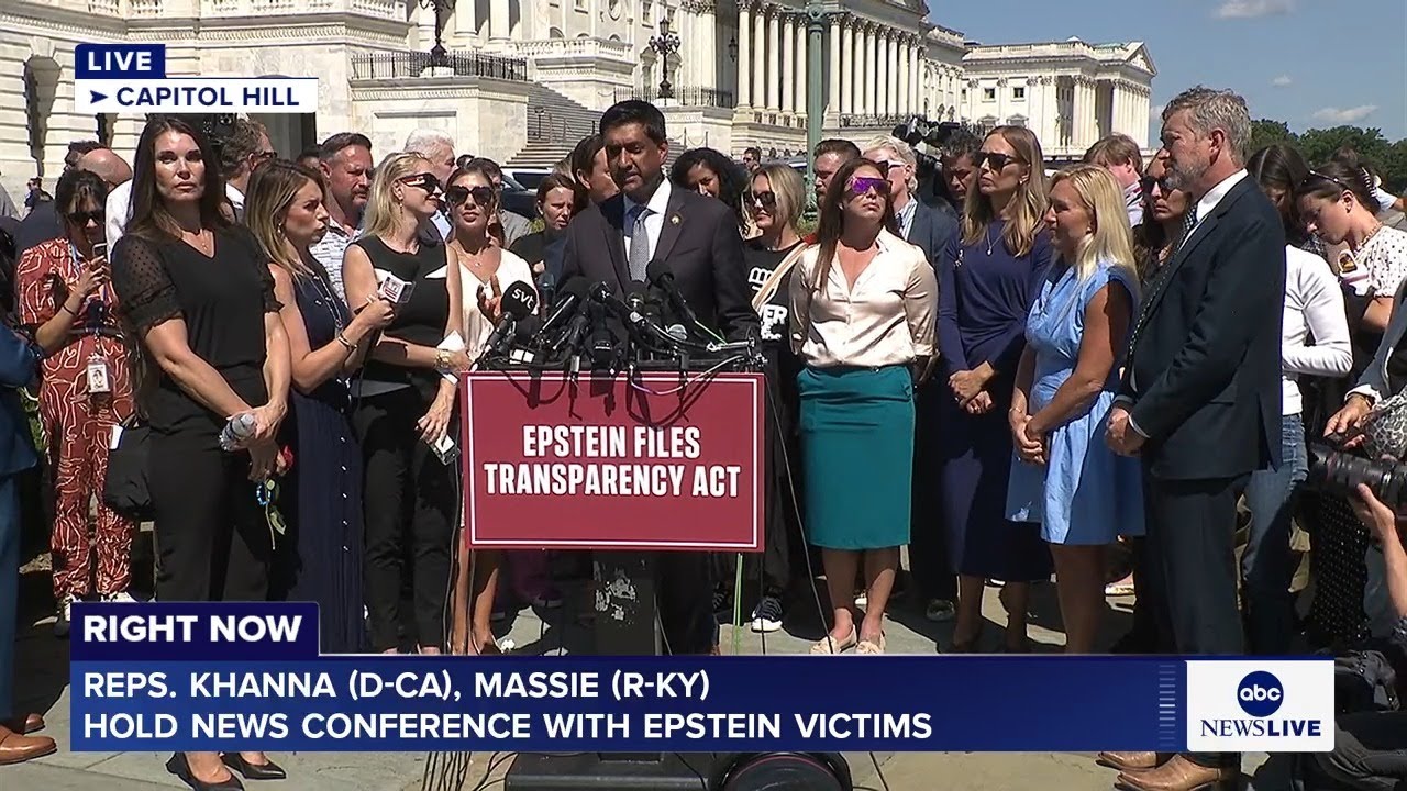 LIVE: Reps. Khanna, Massie hold news conference with Epstein survivors