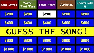 Guess the Song Jeopardy Style | Quiz #9