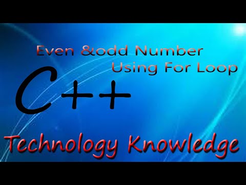 C++ Even & Odd Number Program | for Loop | Hindi Urdu | C++ tutorial