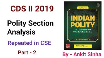 UPSC PYQs |  Polity | CDS II 2019 | Part-2 | #facetsofupsc