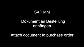SAP MM - Attach document to purchase order