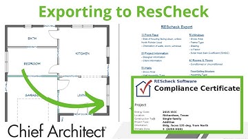 Exporting ResCheck Data from Chief Architect