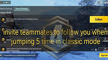 Invite teammates to follow you when jumping 5 time in classic mode 100RP MISSION SESSION Challenges
