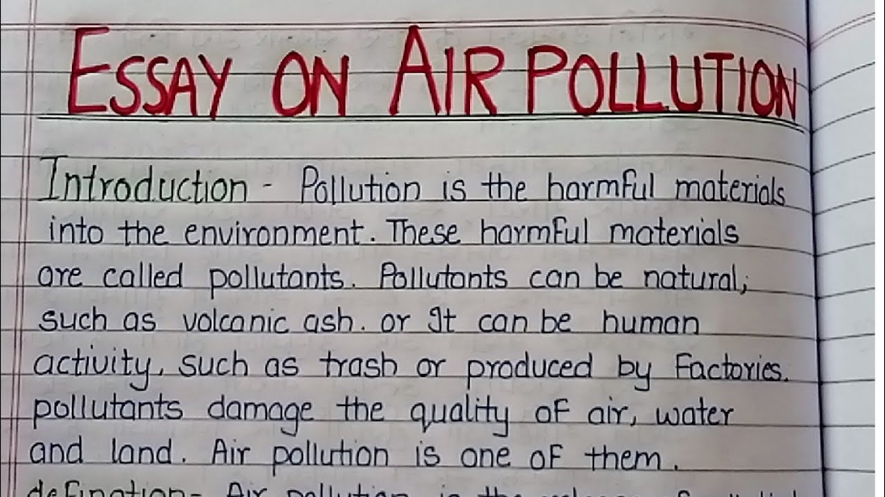 pollution essay in english 60 words