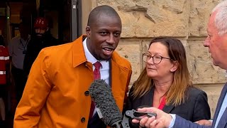 Benjamin Mendy leaves court after being found not guilty of rape and attempted rape