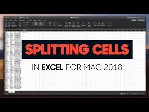 How to split cells in Excel for Mac