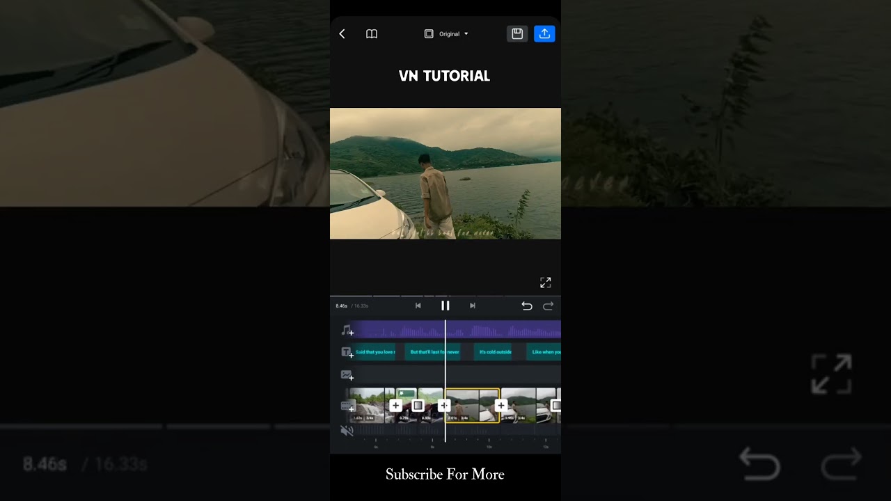 VN Cinematic | Video editing tutorial | VN TIMELINE  #cinematic  #videoshort  #videoedit  #vneditor