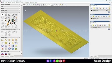 How to make 3d door toolpath in artcam 2009 |  #aasodesign #artcam   #cncdesign   #furniture