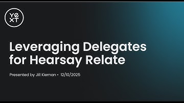 Customer Education Webinar | Leveraging Delegates for Hearsay Relate