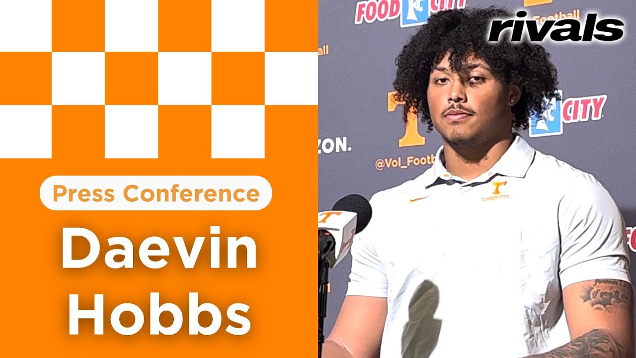Daevin Tennessee football DL Daevin Hobbs meets with media - YouTube