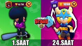 24 SAAT BOYUNCA BİBİ OYNADIM! KAÇ KUPA KASTIM? Brawl Stars