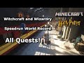 Minecraft Speedrun World Record Witchcraft and Wizardry (All Quests) in 2:09:26
