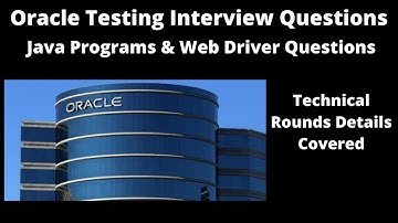 Oracle Automation Testing Interview Questions | Oracle Testing Interview Q&A