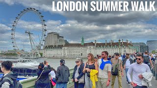 London City Tour 2023 | 4K HDR Virtual Walking Tour around the City | London Summer Walk 2023