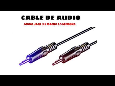 Video de Cable de audio mono jack 3.5 macho 1.5 M Negro