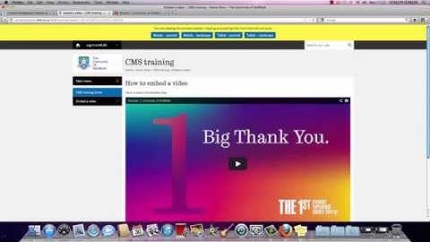 How to embed a video on a CMS page