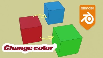 Blender Tutorial Two Methods to change colors of copied objects