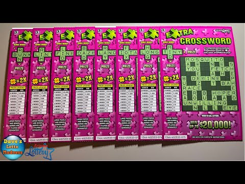 INSTANT $2 MILLION PRIZE CROSSWORD SCRATCH OFF TICKETS!💰😁🤞 