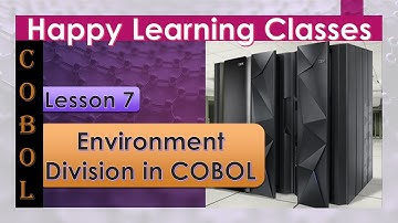 Environment Division in COBOL | COBOL - Lesson 7 | COBOL Tutorials | learn COBOL