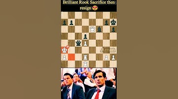 Brilliant Rook Sacrifice then resign 😍 #chess