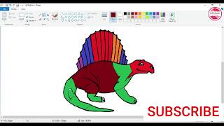 Hindi Drawing Make Paint - Painting A dinosaur | Easy tutorial | drawing easy | DCA Animation