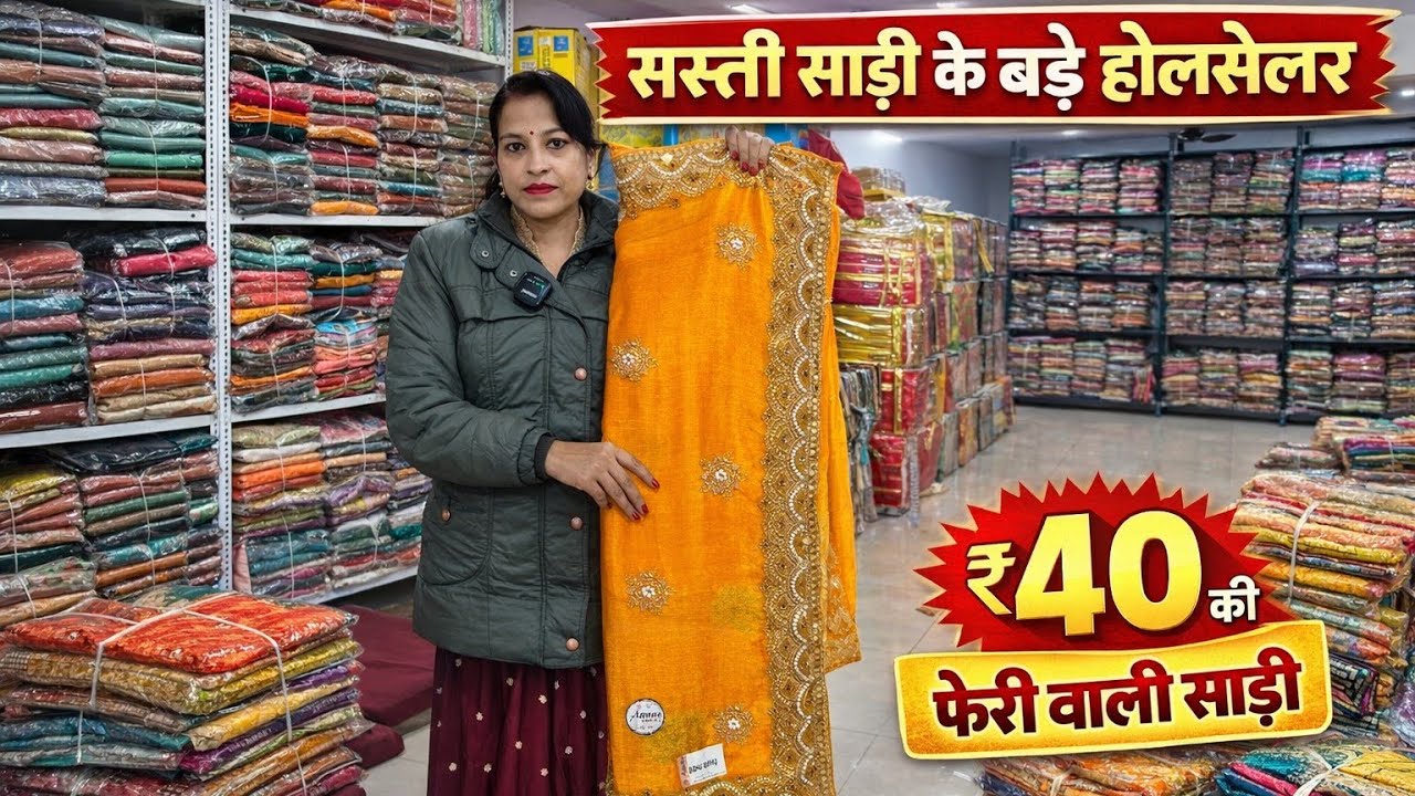 सस्ती साड़ियों के बड़े होलसेलर फेरी वाली साड़ी होलसेल में कानपुर बड़े पापा