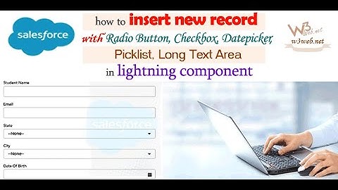 Insert New Record with Radio Button, Checkbox, Datepicker in Salesforce Lightning Component