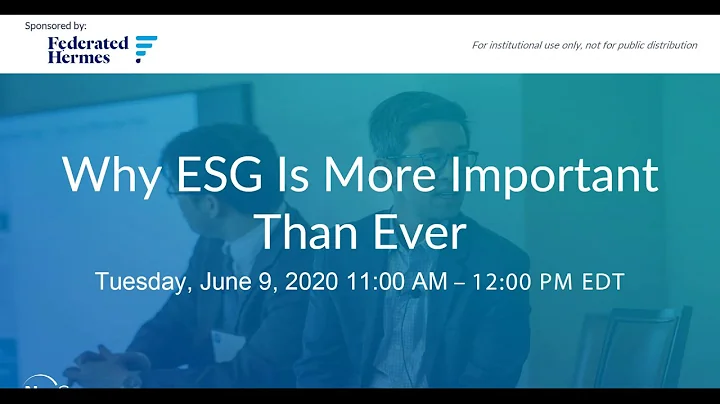 Why ESG is More Important Than Ever
