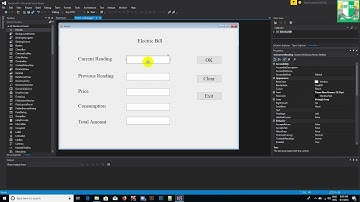 How to create projet electric bill in visual studio C#