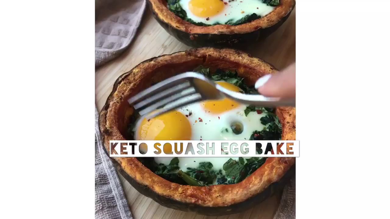 Keto Friendly Kombocha Squash Spinach Egg Bake - YouTube