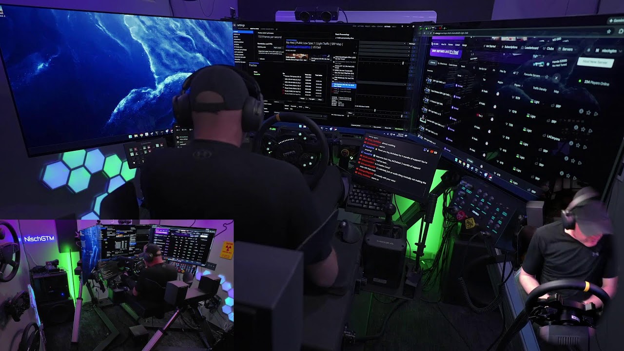 LIVE! 6DOF FULL Motion Sim - No Hesi in Assetto Corsa - Horizontal