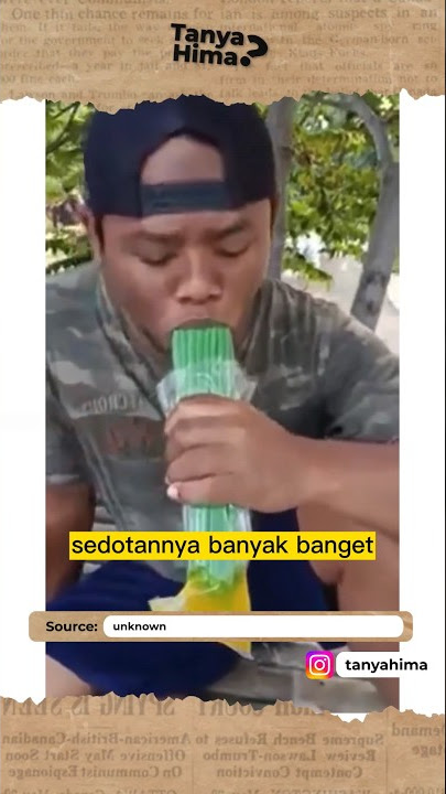 BIKIN BINGUNG! Orang INI MINUM ES TEH Dengan CARA TAK TERDUGA #shorts