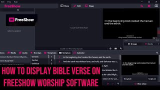 FREESHOW WORSHIP SOFTWARE TUTORIAL: HOW TO DISPLAY BIBLE VERSES screenshot 2