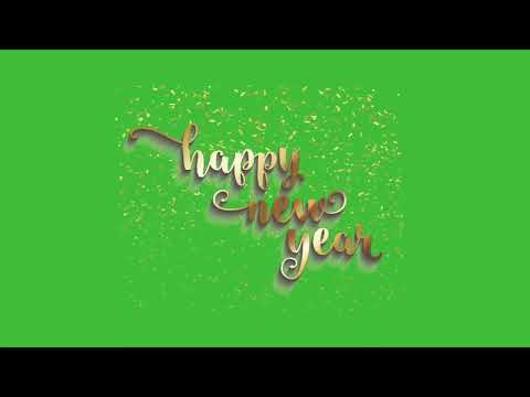 Happy New Year 3D Animation Green Screen 4K UHD