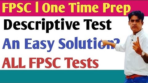 Preventive Officer Descriptive Test || FPSC || How to prepare for Descriptive Test || Prof Rasheed