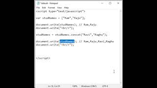 JavaScript Array Methods | concat() & join() - JavaScript #shorts 96 🚀