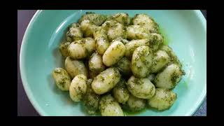 Gnocchi di Patate al Pesto di Portulaca RICETTA VEGANA-  MOLTO BUONI E RICCHI DI GUSTO - 9887