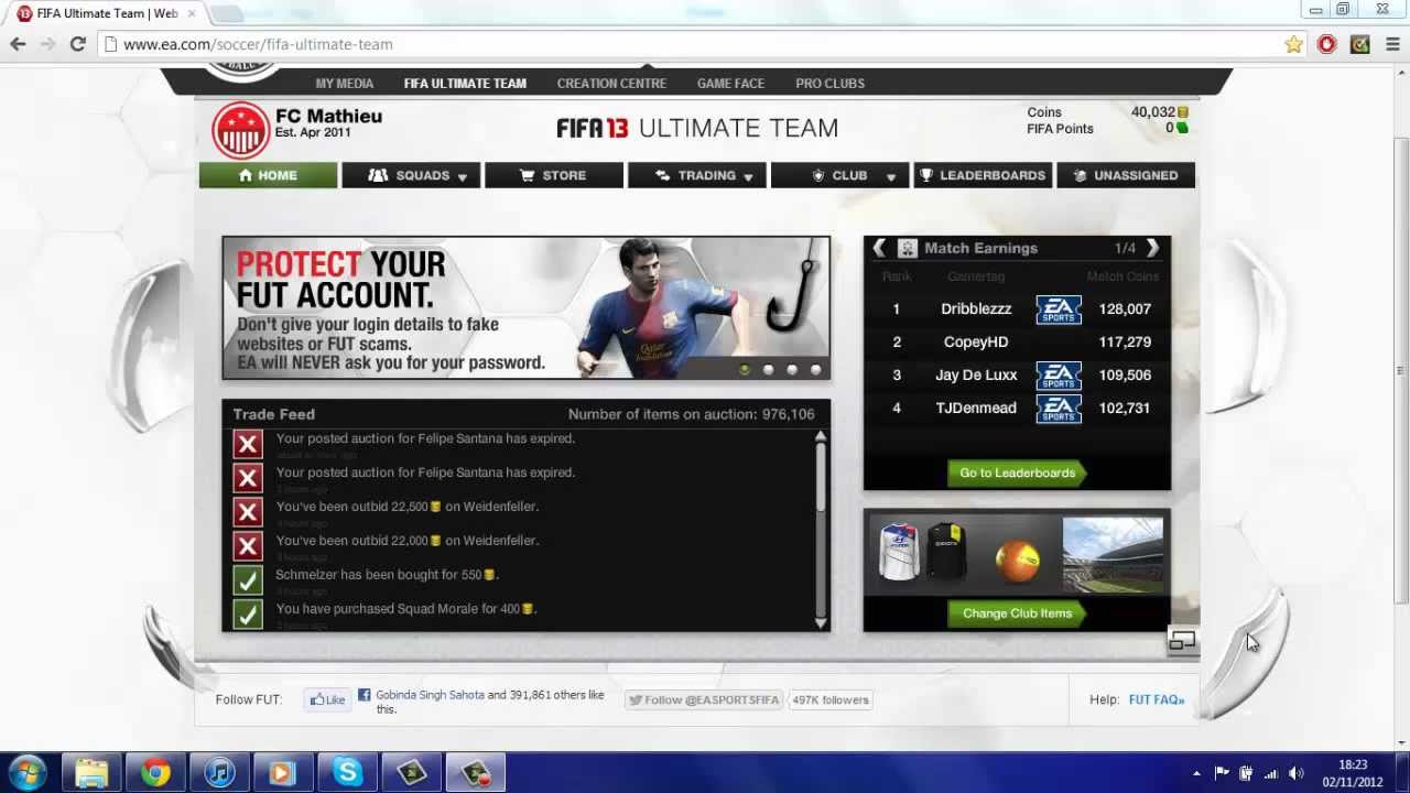Fifa 13 Ultimate Team- Hybrid Squad Builder ft. IF Higuain