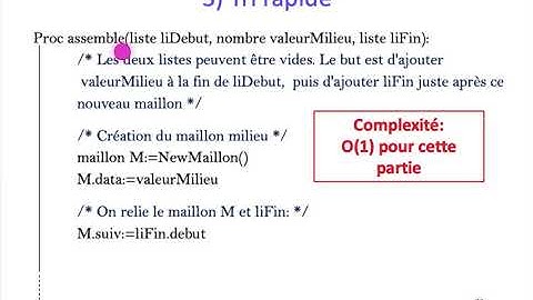 ALGO1 - Chapitre 9: Tris - Partie 3