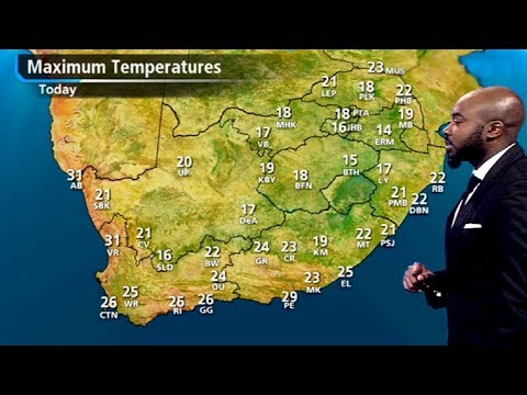 Sa Weather Forecast 19 July 2018 Youtube Weather Forecast South Africa Map