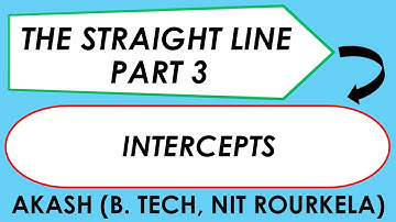 Inter Maths 1B Straight Lines Part 3 | Intercepts | No Pen and Paper