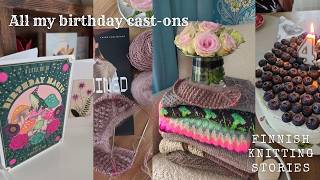 All my birthday cast-ons - Finnish Knitting Stories