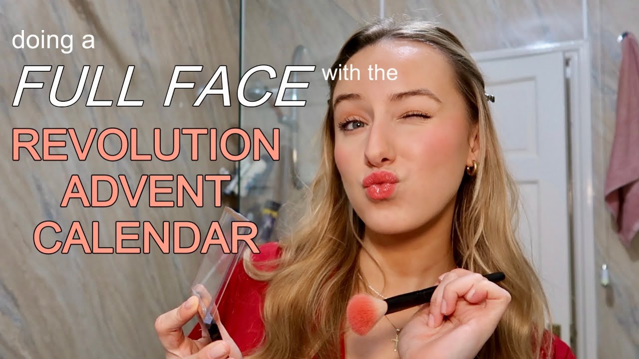 FULL FACE with the REVOLUTION ADVENT CALENDAR | drugstore makeup review !!