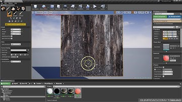 Burnt wood dynamic material UE4