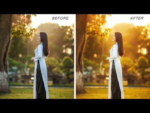 Golden Hour Sunset Light Effect in Photoshop - Change Photos to Fantasy Backlit Warm Portraits