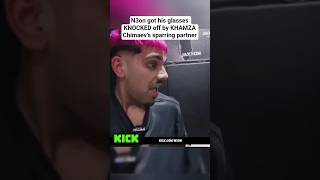 N3on got his glasses KNOCKED off by KHAMZA Chimaev’s sparring partner #n3on #shorts