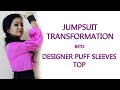 Transform Jumpsuit - Designer Puff Sleeves Top (Hindi)